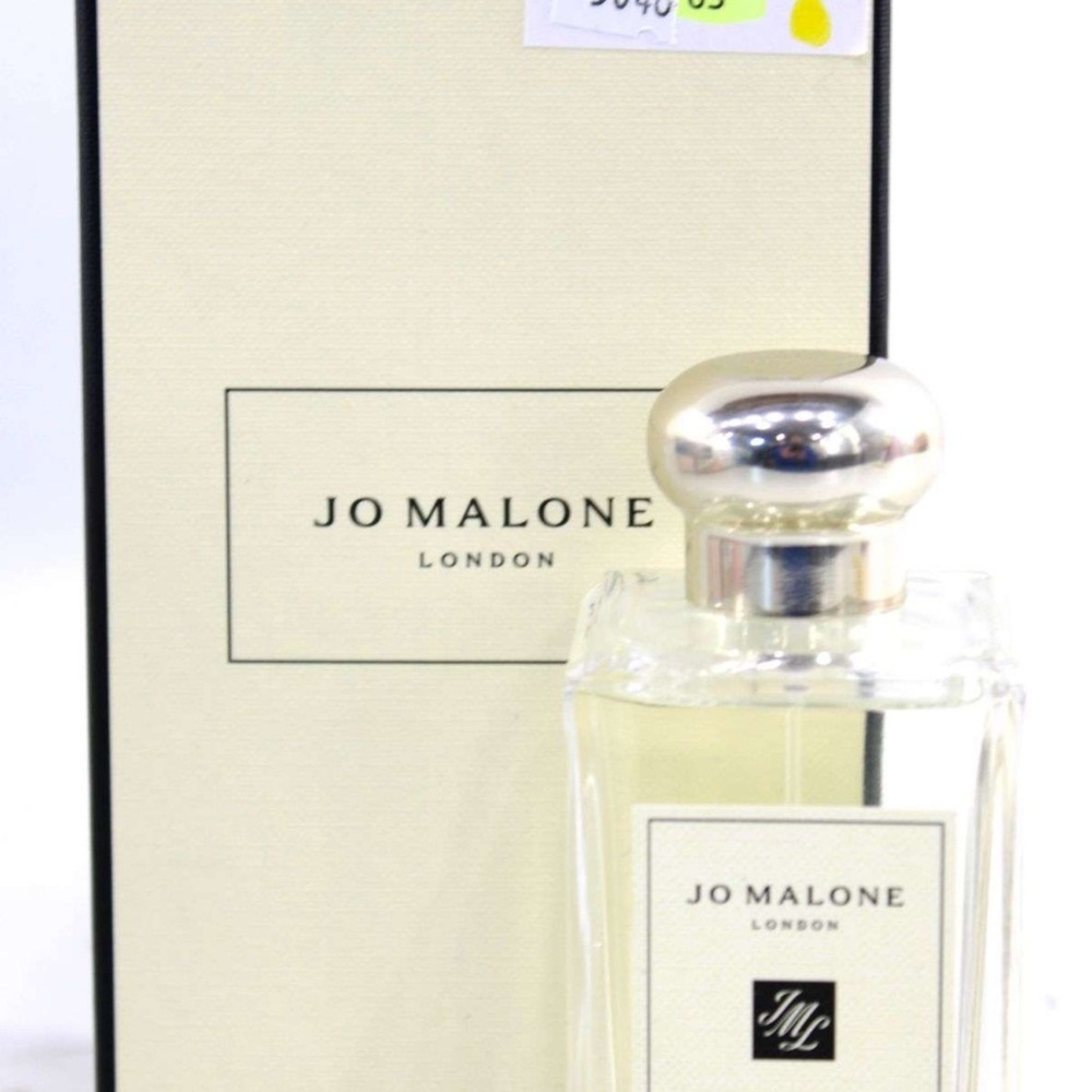 Jo Malone Clear Glass Cologne Bottle with Cream Label and Silver Cap